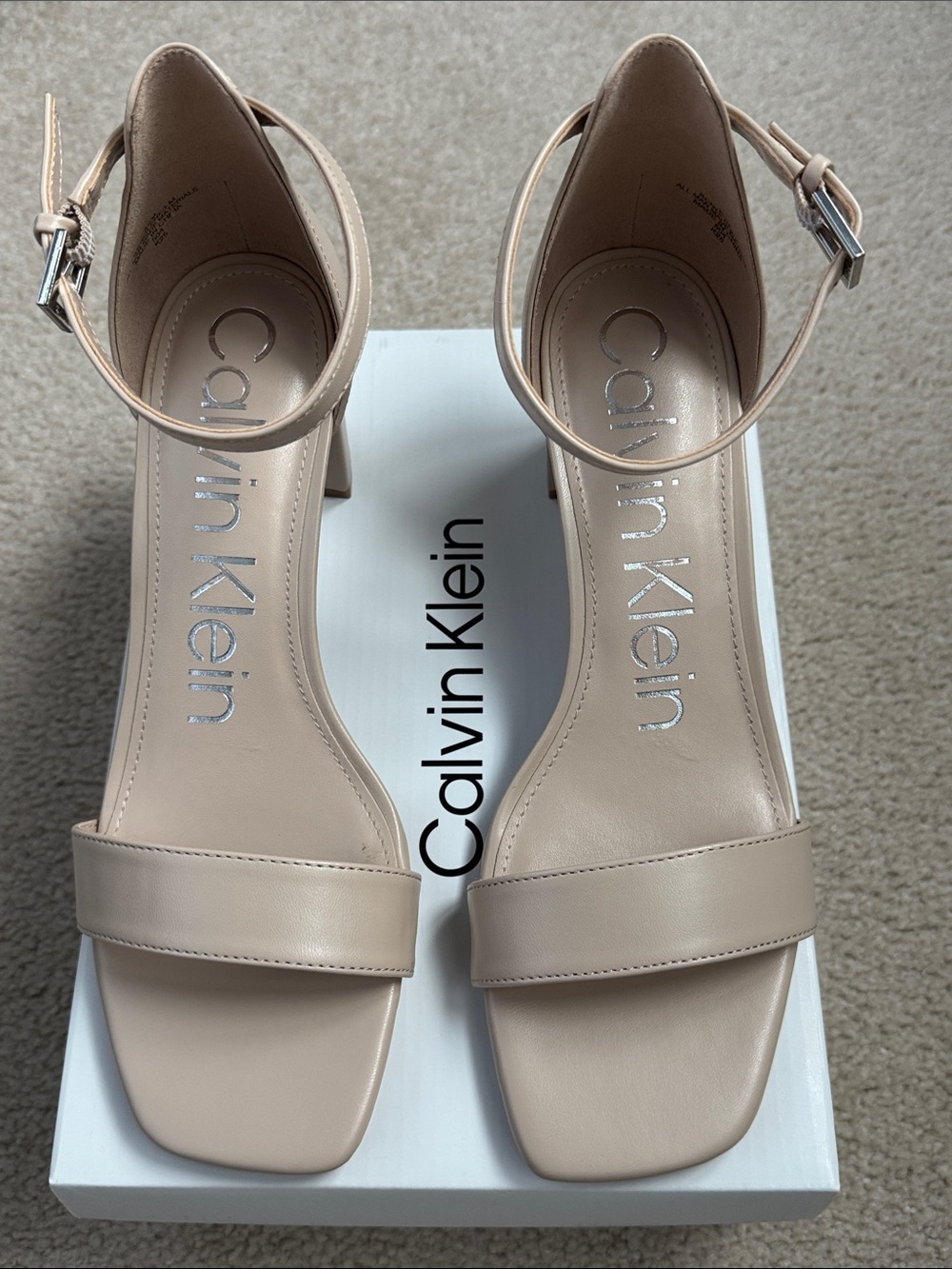 Calvin Klein  Ankle-Strap Block Heels